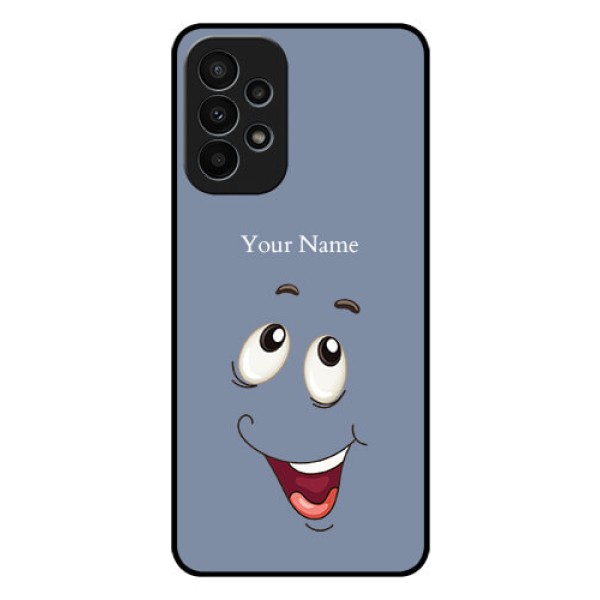 Galaxy A23 4G Photo Printing on Glass Case - Laughing Cartoon Face Design Galaxy A23 4G Photo Printing on Glass Case - Laughing Cartoon Face Design