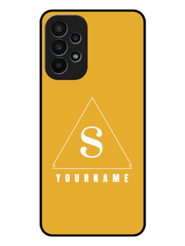 Custom Galaxy A23 4G Personalized Glass Phone Case - simple triangle Design