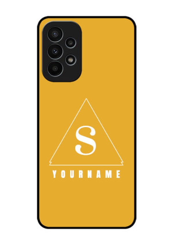 Galaxy A23 4G Personalized Glass Phone Case - simple triangle Design