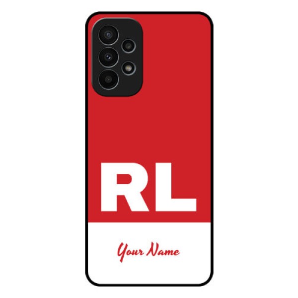 Galaxy A23 4G Personalized Glass Phone Case - dual tone custom text Design Galaxy A23 4G Personalized Glass Phone Case - dual tone custom text Design