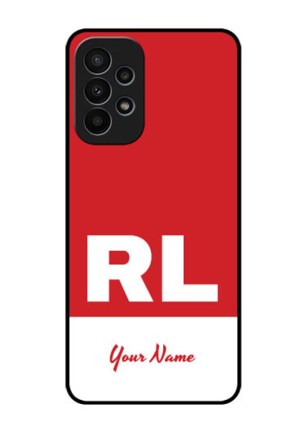 Galaxy A23 4G Personalized Glass Phone Case - dual tone custom text Design