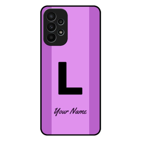 Galaxy A23 4G Custom Glass Phone Case - Tricolor custom text Design