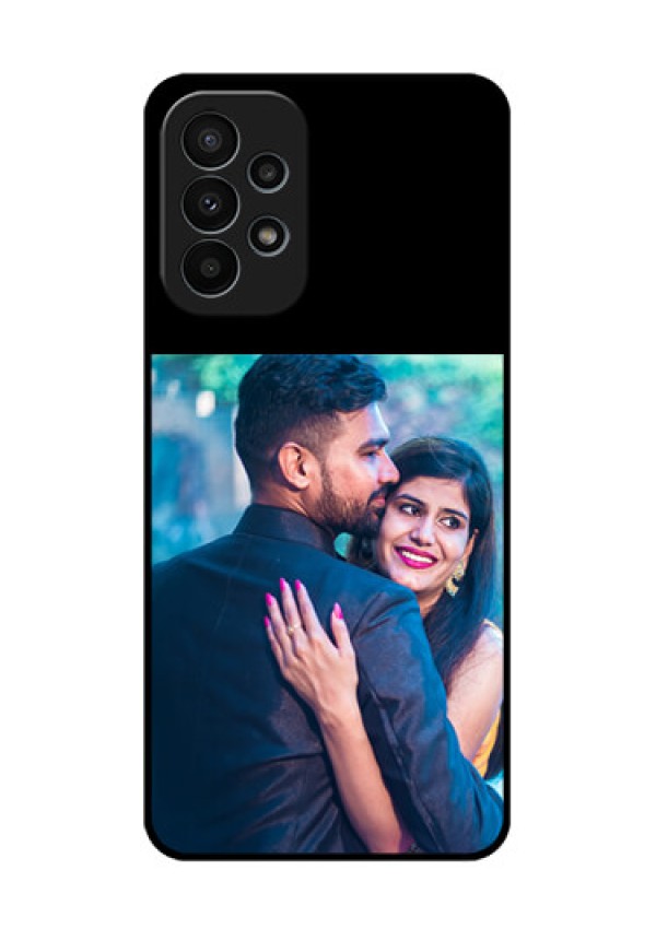 Galaxy A23 4G Custom Glass Phone Case - Upload Full Picture With Custom Color Design