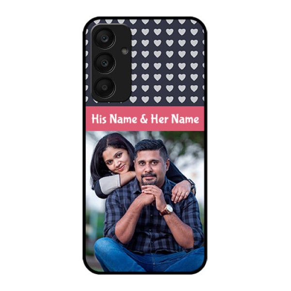 Samsung Galaxy A25 5G Custom Glass Phone Case - Love Symbols Design