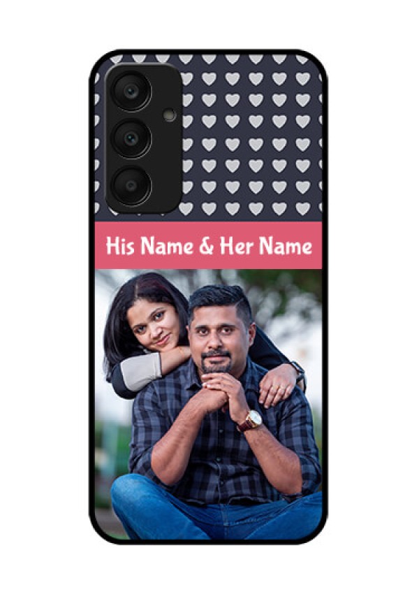 Samsung Galaxy A25 5G Custom Glass Phone Case - Love Symbols Design