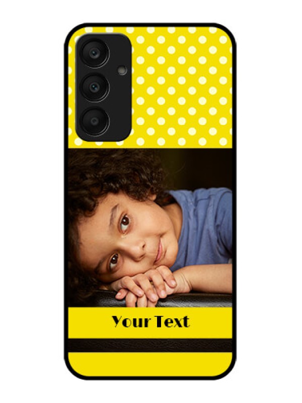 Custom Samsung Galaxy A25 5G Custom Glass Phone Case - Bright Yellow Case Design