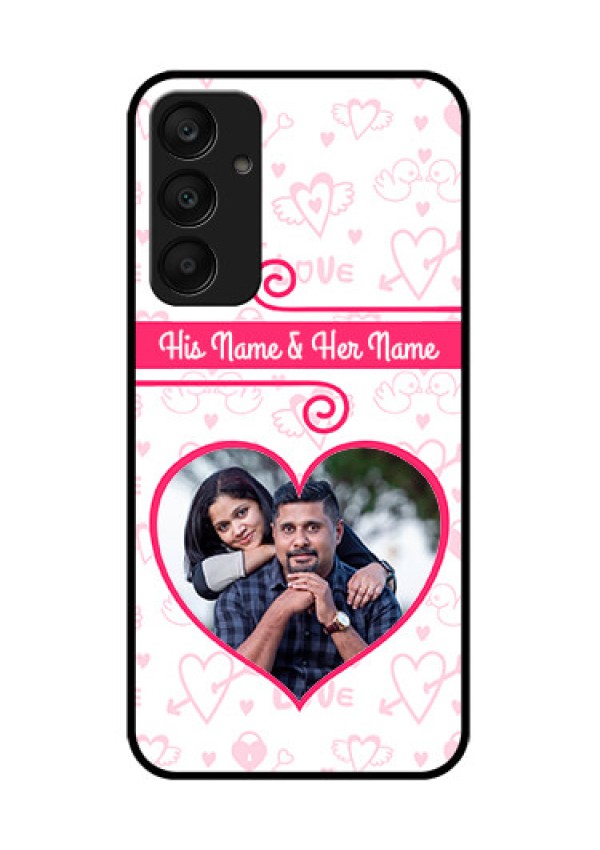 Samsung Galaxy A25 5G Custom Glass Phone Case - Heart Shape Love Design