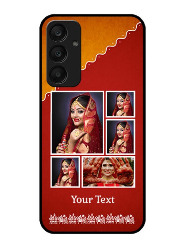 Custom Samsung Galaxy A25 5G Custom Glass Phone Case - Wedding Pic Upload Design