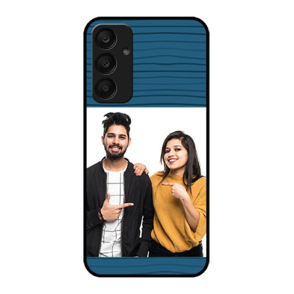 Samsung Galaxy A25 5G Custom Glass Phone Case - Blue Pattern Cover Design Samsung Galaxy A25 5G Custom Glass Phone Case - Blue Pattern Cover Design