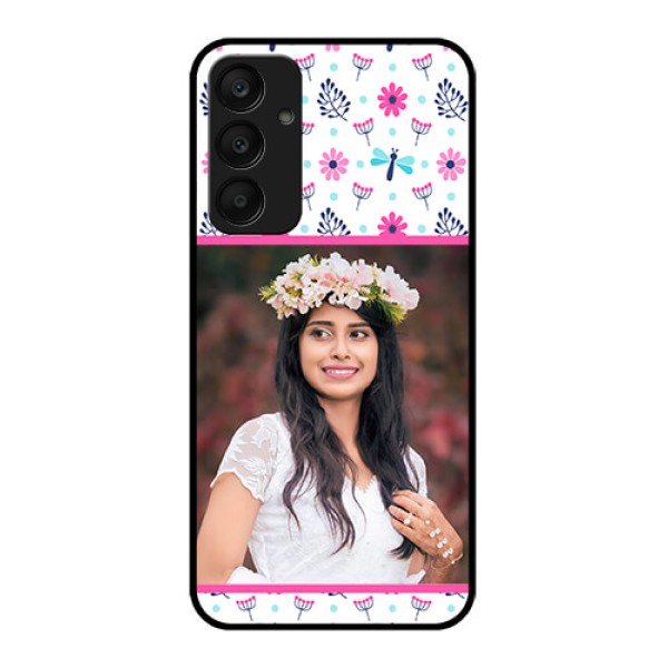 Samsung Galaxy A25 5G Custom Glass Phone Case - Colorful Flower Design Samsung Galaxy A25 5G Custom Glass Phone Case - Colorful Flower Design