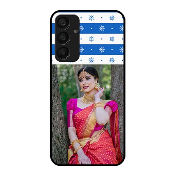Samsung Galaxy A25 5G Custom Glass Phone Case - Snow Pattern Design Samsung Galaxy A25 5G Custom Glass Phone Case - Snow Pattern Design