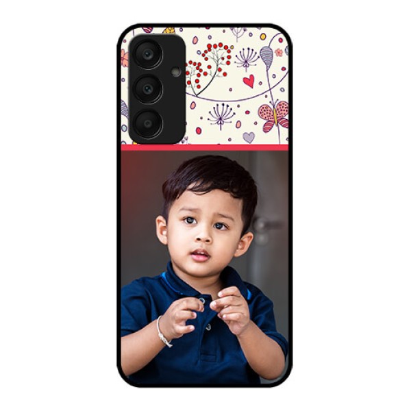 Samsung Galaxy A25 5G Custom Glass Phone Case - Premium Floral Design