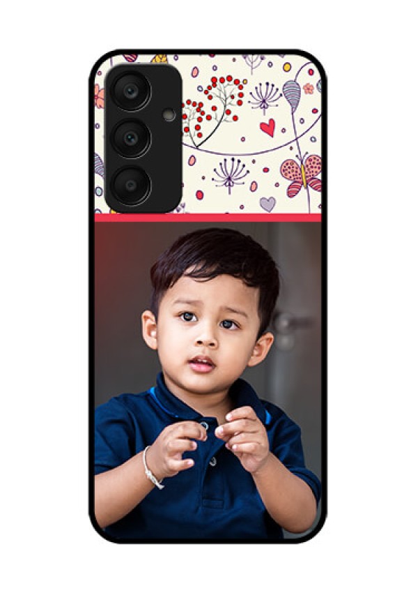 Samsung Galaxy A25 5G Custom Glass Phone Case - Premium Floral Design