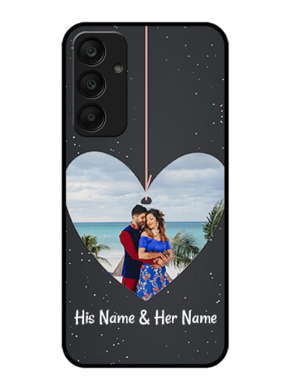 Custom Samsung Galaxy A25 5G Custom Glass Phone Case - Hanging Heart Design