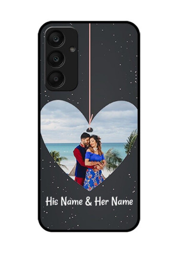 Samsung Galaxy A25 5G Custom Glass Phone Case - Hanging Heart Design
