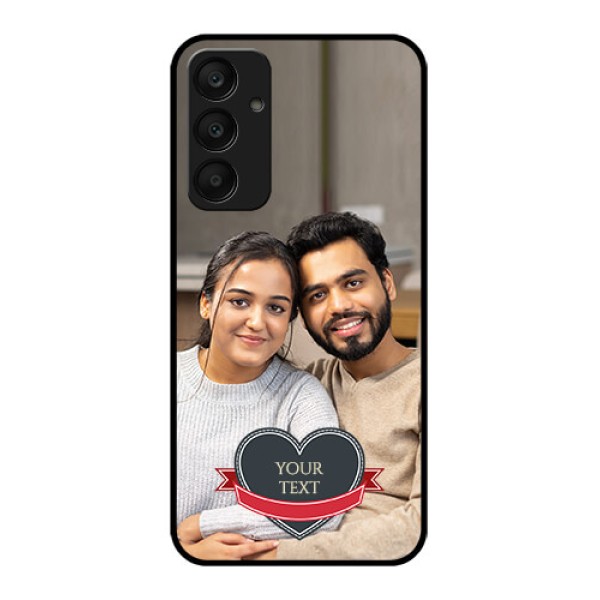 Samsung Galaxy A25 5G Custom Glass Phone Case - Just Married Couple Design Samsung Galaxy A25 5G Custom Glass Phone Case - Just Married Couple Design