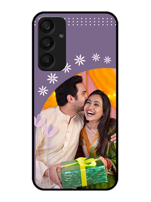 Custom Samsung Galaxy A25 5G Custom Glass Phone Case - Lavender Flowers Design