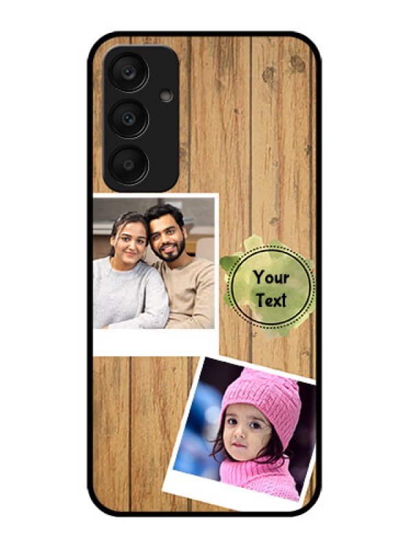 Custom Samsung Galaxy A25 5G Custom Glass Phone Case - Wooden Texture Design