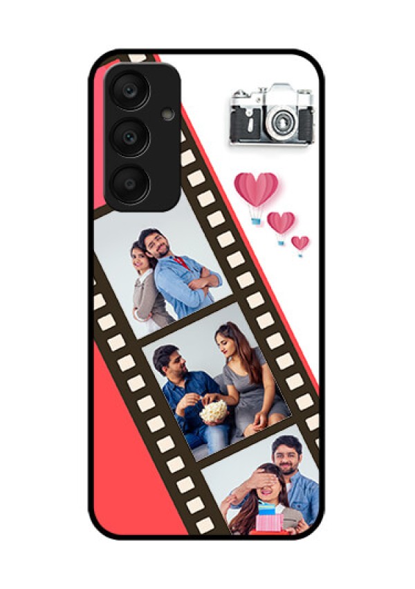Samsung Galaxy A25 5G Custom Glass Phone Case - 3 Image Holder With Film Reel