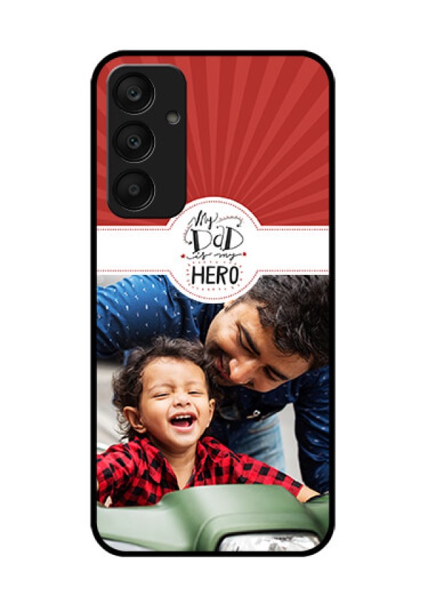 Samsung Galaxy A25 5G Custom Glass Phone Case - My Dad Hero Design