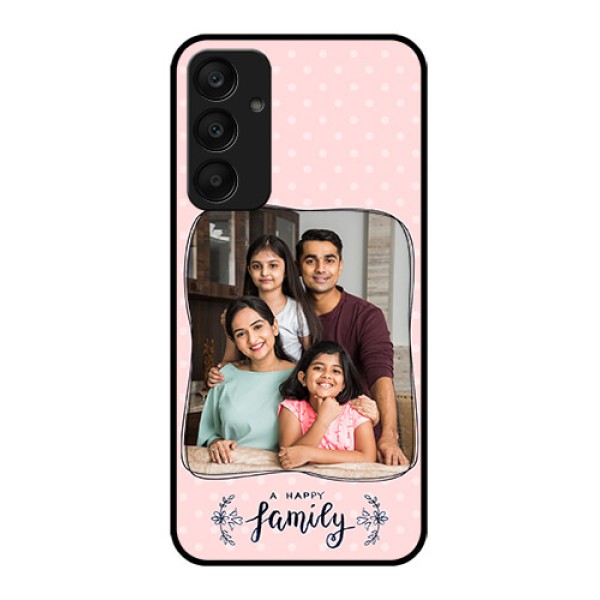 Samsung Galaxy A25 5G Custom Glass Phone Case - Family With Dots Design Samsung Galaxy A25 5G Custom Glass Phone Case - Family With Dots Design