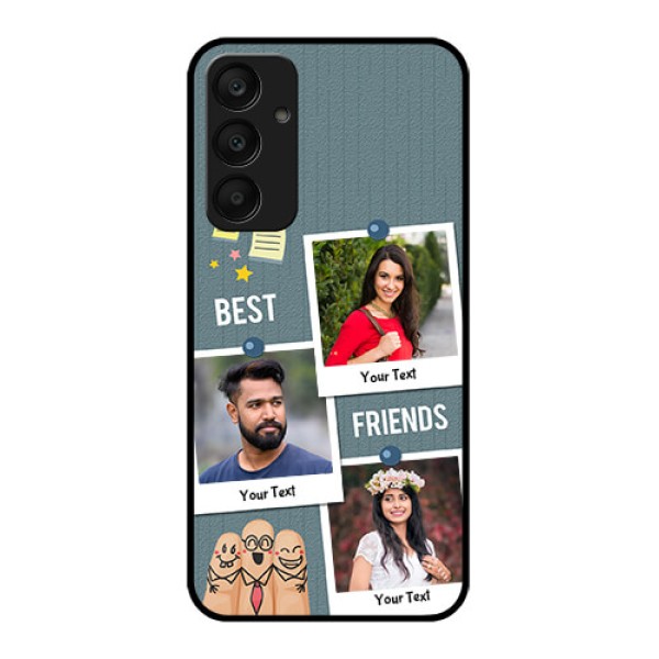 Samsung Galaxy A25 5G Custom Glass Phone Case - Sticky Frames And Friendship Design Samsung Galaxy A25 5G Custom Glass Phone Case - Sticky Frames And Friendship Design