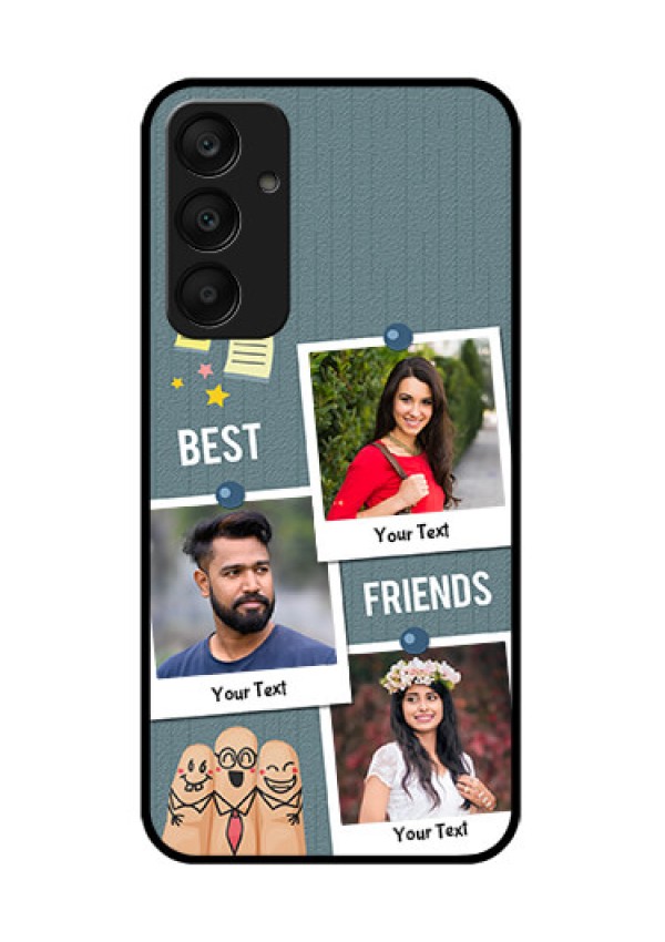 Samsung Galaxy A25 5G Custom Glass Phone Case - Sticky Frames And Friendship Design