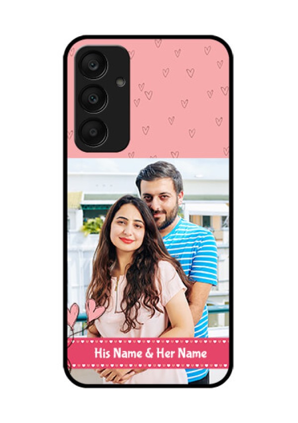 Samsung Galaxy A25 5G Custom Glass Phone Case - Love Design Peach Color