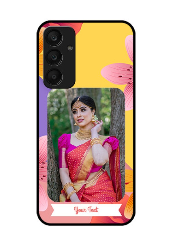Samsung Galaxy A25 5G Custom Glass Phone Case - 3 Image With Vintage Floral Design