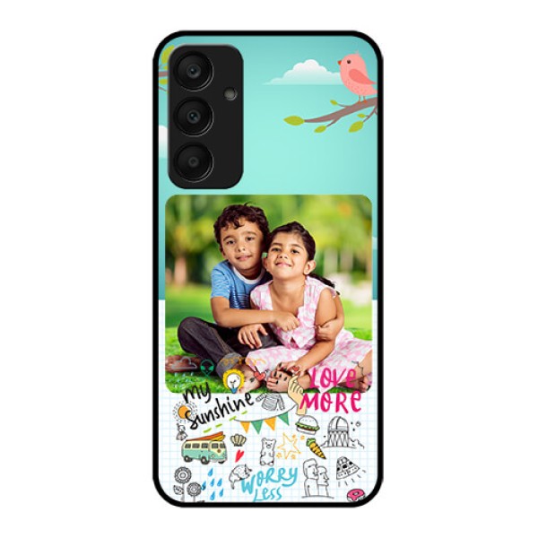 Samsung Galaxy A25 5G Custom Glass Phone Case - Doodle Love Design