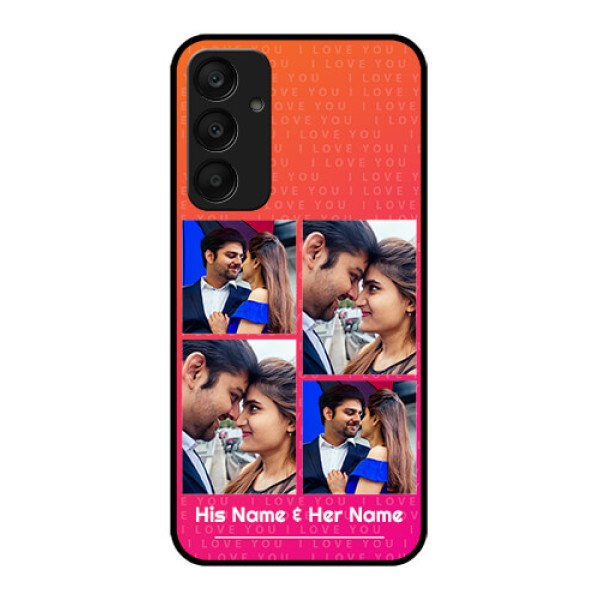 Samsung Galaxy A25 5G Custom Glass Phone Case - I Love You Pink Design