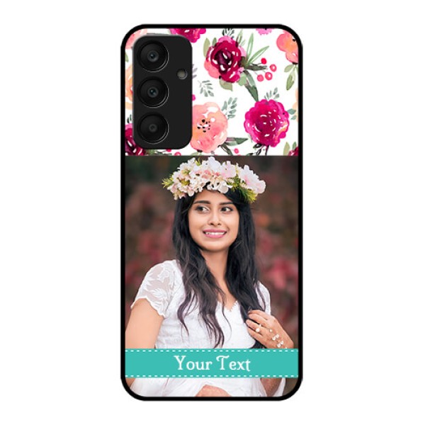 Samsung Galaxy A25 5G Custom Glass Phone Case - Water Colors Floral Design Samsung Galaxy A25 5G Custom Glass Phone Case - Water Colors Floral Design