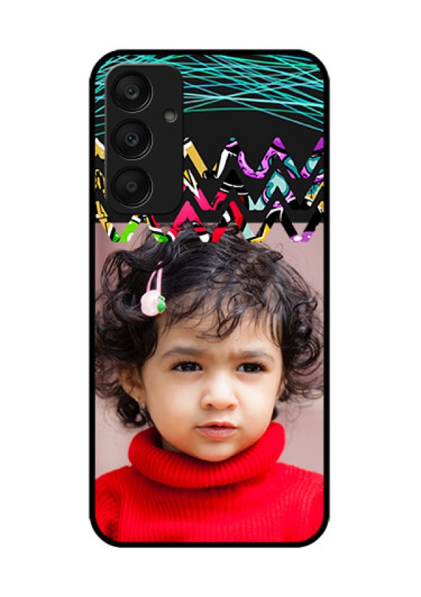 Samsung Galaxy A25 5G Custom Glass Phone Case - Neon Abstract Design