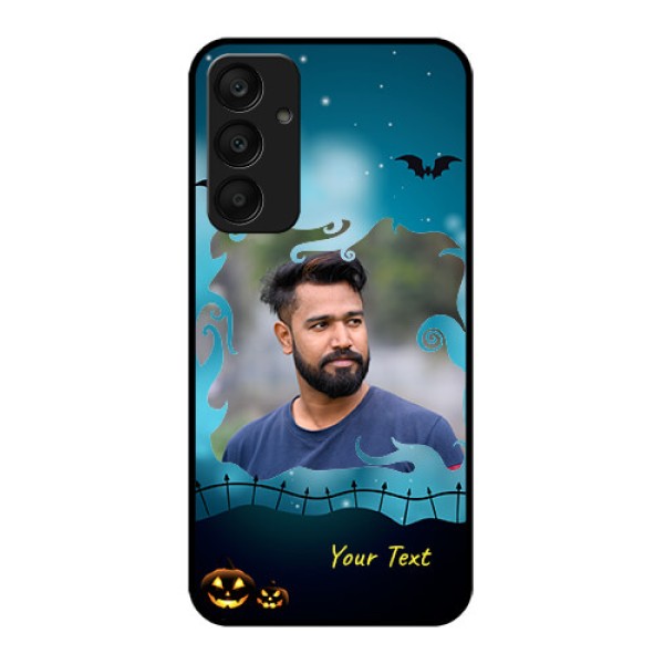 Samsung Galaxy A25 5G Custom Glass Phone Case - Halloween Frame Design Samsung Galaxy A25 5G Custom Glass Phone Case - Halloween Frame Design