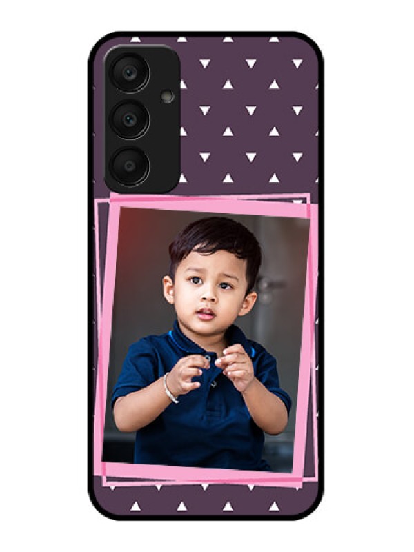 Custom Samsung Galaxy A25 5G Custom Glass Phone Case - Triangle Pattern Dotted Design
