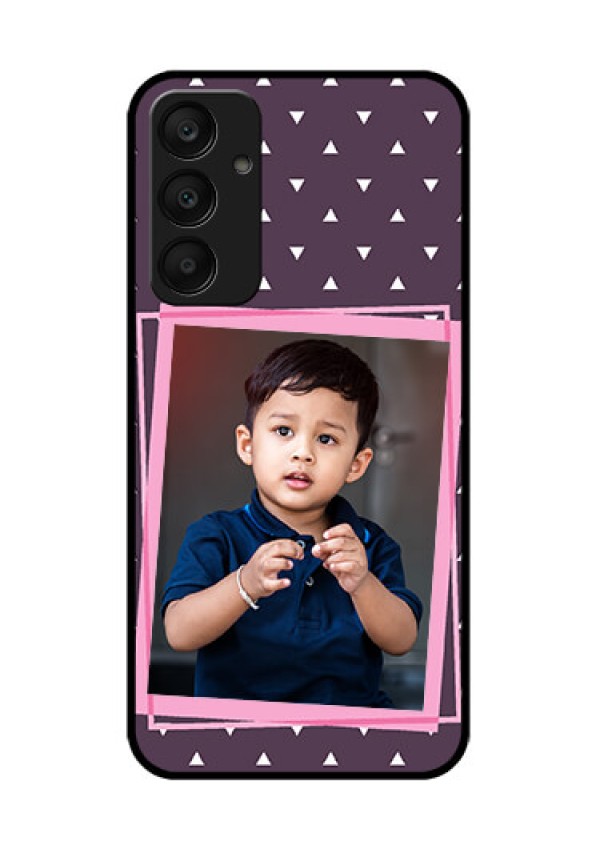 Samsung Galaxy A25 5G Custom Glass Phone Case - Triangle Pattern Dotted Design