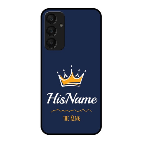 Samsung Galaxy A25 5G Custom Glass Phone Case - King With Name Design