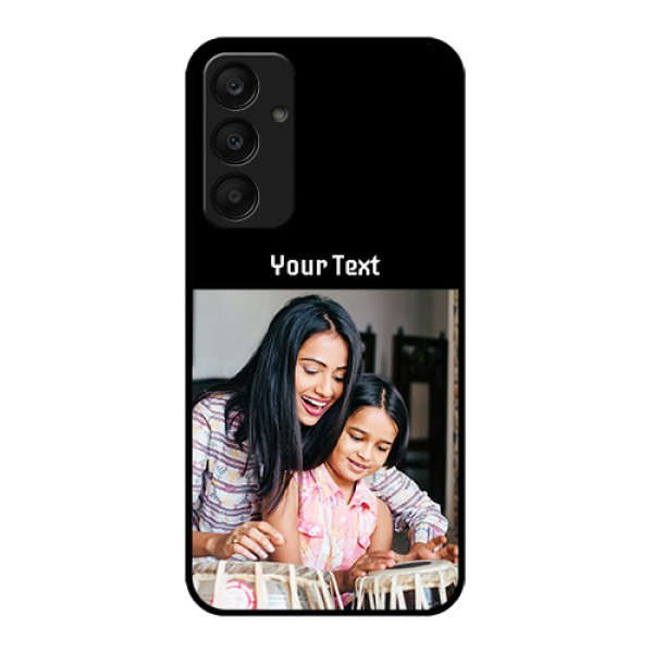 Samsung Galaxy A25 5G Custom Glass Phone Case - Photo With Name Design