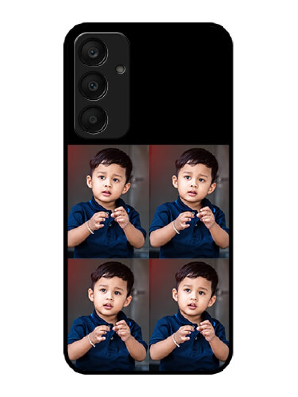 Custom Samsung Galaxy A25 5G Custom Glass Phone Case - 4 Image Holder Design