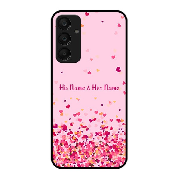Samsung Galaxy A25 5G Custom Glass Phone Case - Floating Hearts Design Samsung Galaxy A25 5G Custom Glass Phone Case - Floating Hearts Design