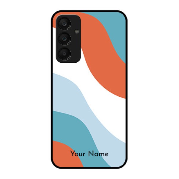 Samsung Galaxy A25 5G Custom Glass Phone Case - Coloured Waves Design