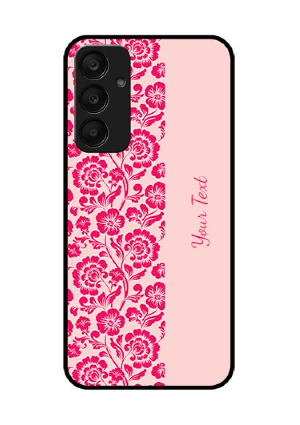 Samsung Galaxy A25 5G Custom Glass Phone Case - Attractive Floral Pattern Design