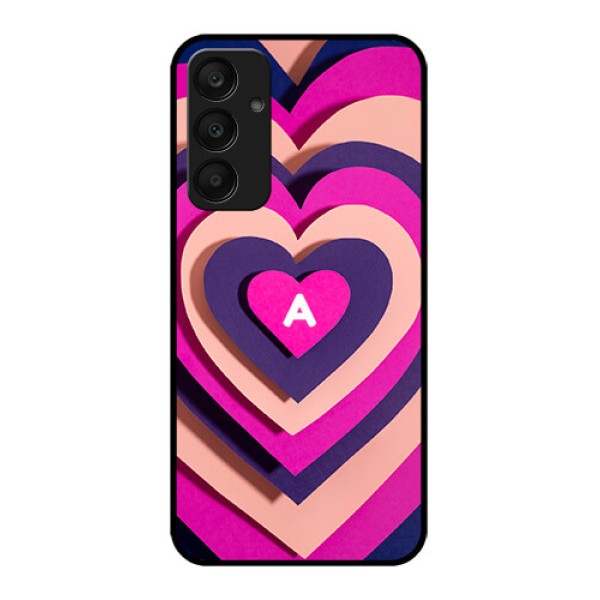 Samsung Galaxy A25 5G Custom Glass Phone Case - Cute Heart Pattern Design Samsung Galaxy A25 5G Custom Glass Phone Case - Cute Heart Pattern Design