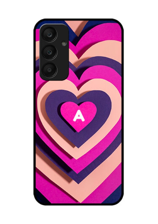 Samsung Galaxy A25 5G Custom Glass Phone Case - Cute Heart Pattern Design