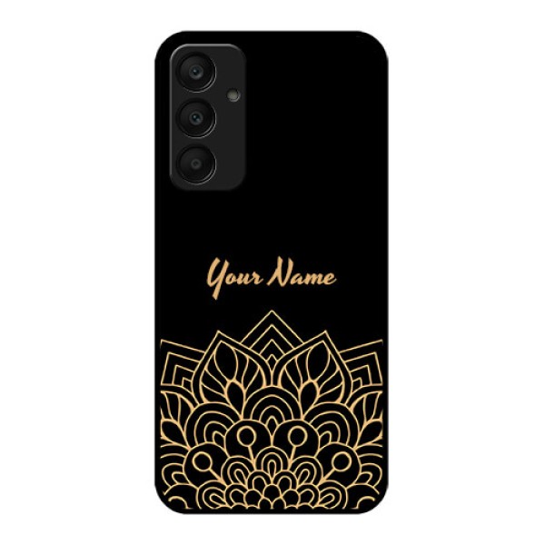 Samsung Galaxy A25 5G Custom Glass Phone Case - Golden Mandala Design
