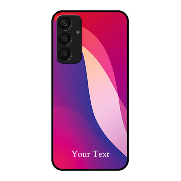 Samsung Galaxy A25 5G Custom Glass Phone Case - Digital Abstract Overlap Design