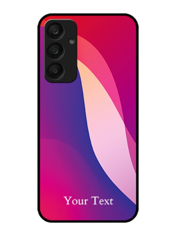 Custom Samsung Galaxy A25 5G Custom Glass Phone Case - Digital Abstract Overlap Design