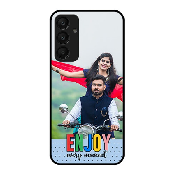 Samsung Galaxy A25 5G Custom Glass Phone Case - Enjoy Every Moment Design Samsung Galaxy A25 5G Custom Glass Phone Case - Enjoy Every Moment Design