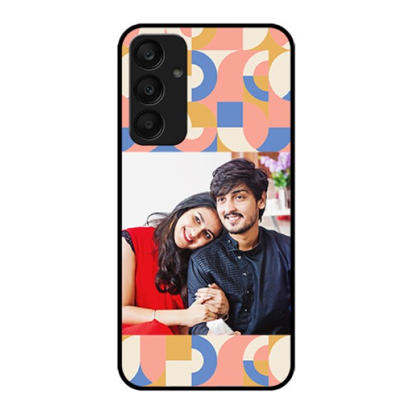 Samsung Galaxy A25 5G Custom Glass Phone Case - Semi - Circle Maze Pattern Design Samsung Galaxy A25 5G Custom Glass Phone Case - Semi - Circle Maze Pattern Design
