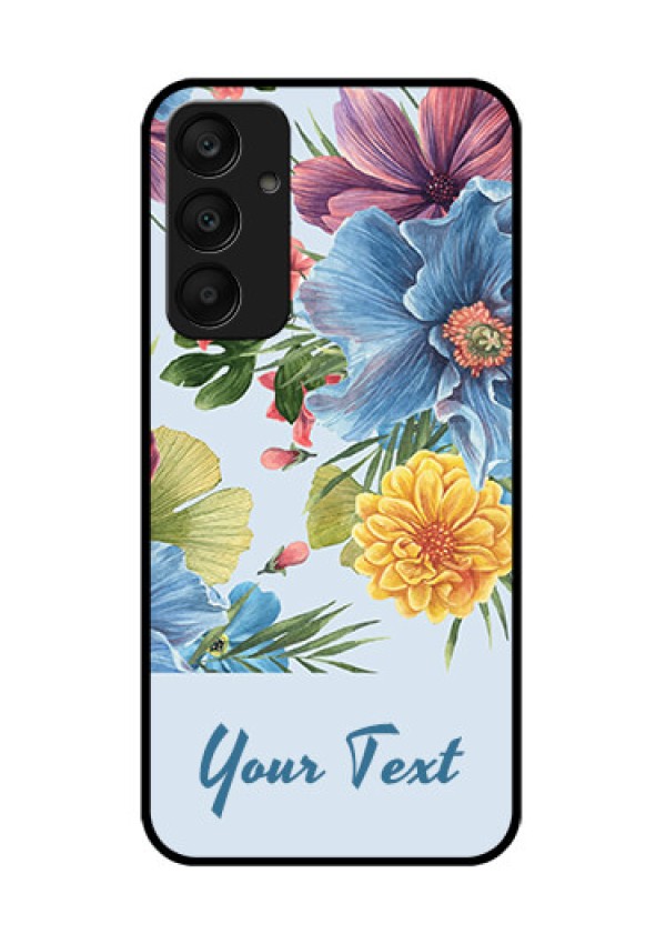 Samsung Galaxy A25 5G Custom Glass Phone Case - Stunning Watercolored Flowers Painting Design